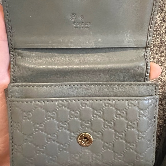 Gucci Grey Microguccissima Leather Card Case - Picture 6 of 14